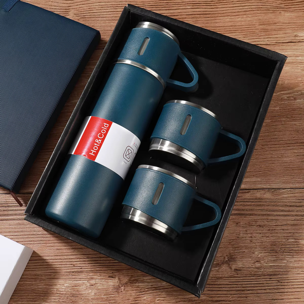 thermos isotherme 500ml Acier inoxydable avec 2 Tasses Minimalist Vacuum
